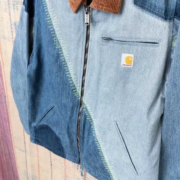 Custom upcycled carhartt detroit jacket - Picture 3 of 8